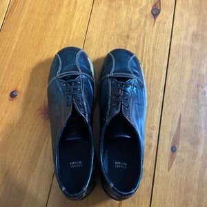 Stuart Weirtzman Bowling Style Black Leather Shoes